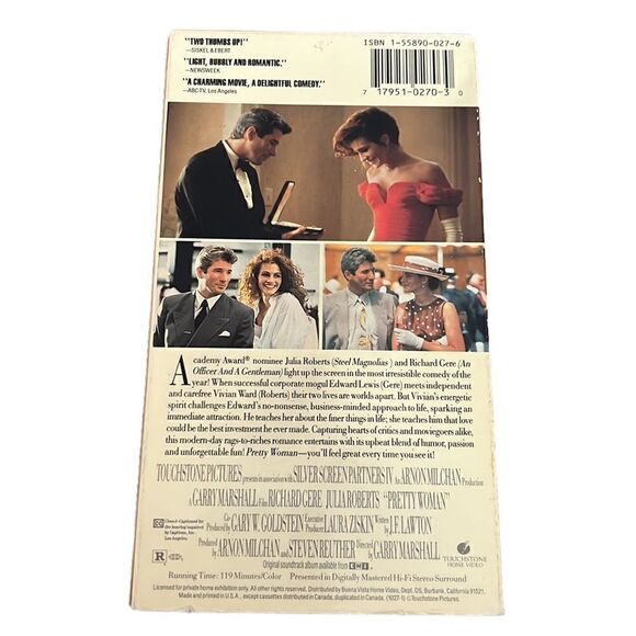 Pretty Woman VHS Video Tape Case 1990 Julia Roberts Richard Gere Romantic Comedy - Picture 3 of 7